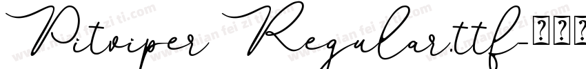 Pitviper Regular.ttf字体转换